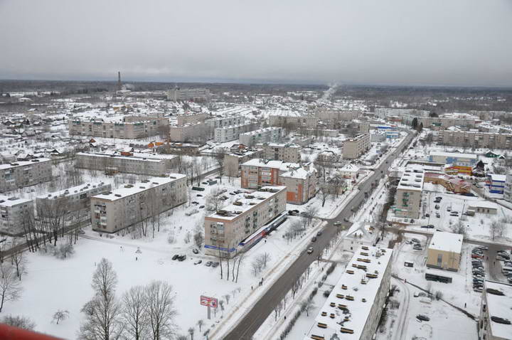 Вид на Комсомольский проспект и прилегающие улицы-дома