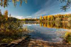Золотая осень на озере Вельё